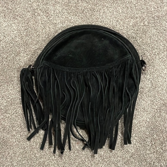 Real leather suede small clutch // vintage - Picture 2 of 6
